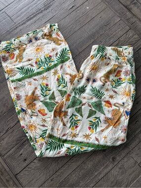 Kuwalla Wide Leg 100% Tweed Viscose Pants, size medium.